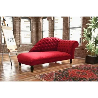 Leder Chesterfield-Sofa modern in Schwarz - Rot
