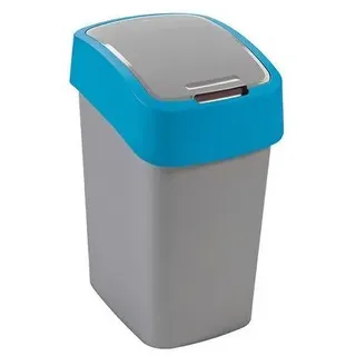 CURVER Mülleimer FLIP BIN 9L silber/blau