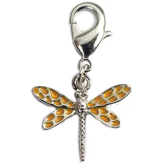 INNSPIRO Nice Charms Anhänger aus Metall, Libelle, Orange, mit Karabiner, 17 x 15 mm, 25 Stück., 11x16mm., Metall, Kein Edelstein