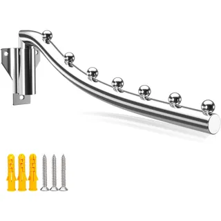 MDJYMYZ Garderobenhaken 7 Haken Klappbar Weiß
