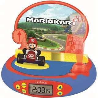Mario Kart Projektionswecker, Nintendo Sounds, 15 Minuten Schlummerfunktion, Offizielle Soundeffekte - Bunt