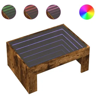 vidaXL Couchtisch mit Infinity-LED Räuchereiche 70x50x30 cm - Grau