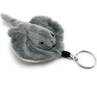 Onwomania Plüschtier Kuscheltier Stoff Tier Rochen Fisch Plattfisch 20cm Grau - Grau