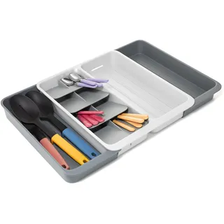 Joseph Joseph DrawerStore Erweiterbarer Organizer, Besteck, Utensilien & Küchenhelfer, Platzsparend, recyceltem Plastik