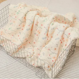 Baby und Kinderdecke aus Musselin und weichem Minky Oeko Tex - 100x135 cm- Polyester Füllung- Komfort und Qualität- Babydecke, Bettdecke, Nickerchen, Kindergarten - Geburtsgeschenk Mädchen oder Jungen