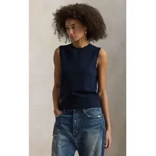 Polo Ralph Lauren für Damen. 211972111500 Marineblauer ärmelloser Pullover (M), Lässig, Baumwolle, Ärmellos / Hosenträger