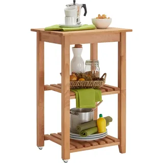 Boxxx Servierwagen , Buchefarben , Holz , Buche , massiv , rechteckig , eckig , 53x85x46 cm , Stauraum , Esszimmer, Barmöbel, Barwagen