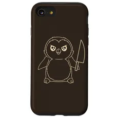 Hülle für iPhone SE (2020) / 7 / 8 Pinguin hält ein Messer