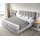 Boxspringbett Dream-Fine 180x200 cm Mikrofaser Grau mit Matratze und Topper
