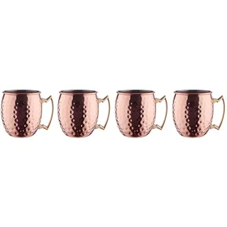 Butlers Becher (4er Set) Moscow Mule 470 ml , Roségold , Metall , Gläser, Cocktailgläser