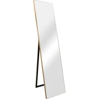 Standspiegel Barletta 150x35 cm Ganzkörperspiegel rechteckig Ankleidespiegel kippbar neigbar Gold - Gold