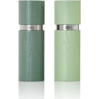 AdHoc Mühlen-Set TEXTURA Pfeffermühle Salzmühle 15 cm Esche dunkel- / hellgrün