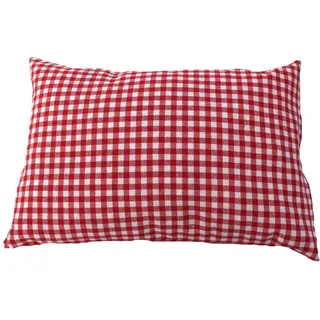 myZirbe Zirbenkissen rot kariert befüllt mit Zirbenspänen aus Zirbenholz 30x20 cm (Karo)