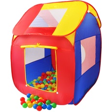KIDUKU® Kinderspielzelt Bällebad Pop Up Spielzelt + 200 Bälle + Tasche für drinnen und draußen