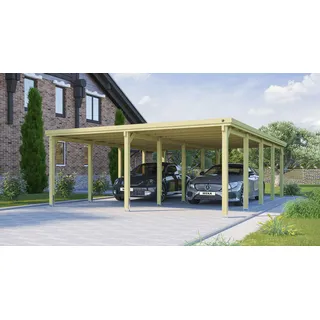 Weka Doppelcarport 5,76 x 7,84 m braun
