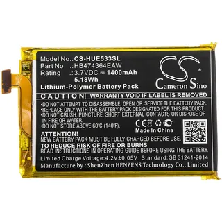 BATTERIE 1400mAh Art HB474364EAW für Huawei E5338, Huawei E5338-BK