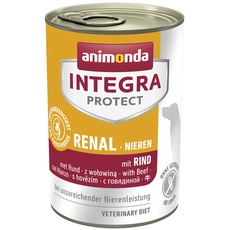 Bild von INTEGRA PROTECT Renal mit Rind (6 x 400 g), Hunde Nierenfutter bei chronischer Niereninsuffizienz, eiweißreduziertes Diät Hundefutter, Nassfutter für Hunde ohne Getreide