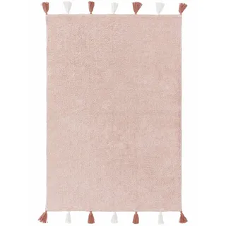 Kunstloft Kinderteppich waschbar Malu Rosa 80x120 cm , Pink , Textil , Beton Optik , Rechteckig , 80x1 cm , Oeko-Tex® Standard 100 , für Fußbodenheizung geeignet , Teppiche und Böden, Teppiche, Kinderteppiche