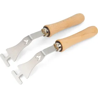 Universal-Griffe | Grillrostheber aus Edelstahl | abnehmbar - robust für alle Grillroste (Stäbe von vorne nach hinten)