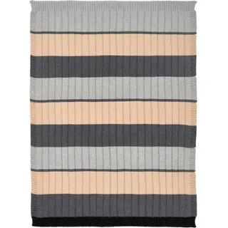 Jimmylee Schmusedecke , Schwarz, Hellgrau, Dunkelgrau, Beige , Textil , Streifen , 80x100 cm , Gots, Oeko-Tex® Standard 100 , pflegeleicht , Schlafen, Kuscheln & Schlafen, Schmusedecken
