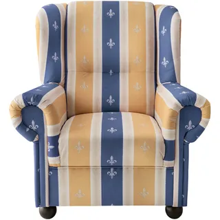 Livetastic Ohrensessel , Blau , Textil , Buche , Streifen , 92x102x89 cm , Made in Eu , Wohnzimmer, Sessel, Ohrensessel