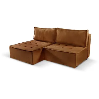 Kaiser Möbel Bohoo Mini modernes mit Schlaffunktion Ziegel Links - Weiß