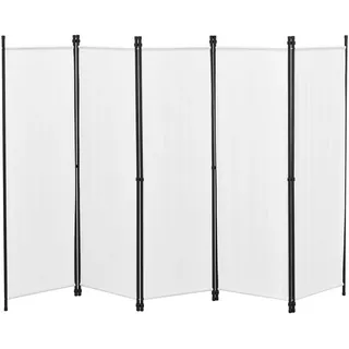 [en.casa] Sichtschutz Huesca , Weiß , Metall , 250x2 cm , Sonnenschutz, Sichtschutz