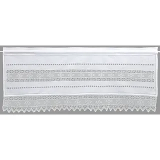 HOSSNER - ART OF HOME DECO Querbehang »Birnhorn« Stangendurchzug 1 Stk. tlg. Häkelspitze - ECHTE Handarbeit, weiß