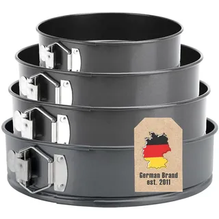 Intirilife Springformen-Set (4-tlg.) , Metall , 27x6.5x27 cm , antihaftbeschichtet , Backen & Backzubehör, Backformen, Springformen