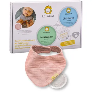 Löwenkind Einsteigerbox mit Halstuch 'Mini' Altrosa, Gute-Nacht und Rotznäschen Kräuter 2x5 St