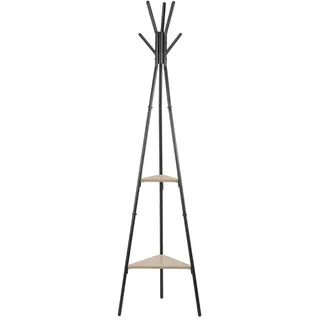 Arcoroc Vinthera Moa Kleiderständer mit Fuß aus Stahl und Holz, 49,5 x 49,5 x 180 cm, Holz