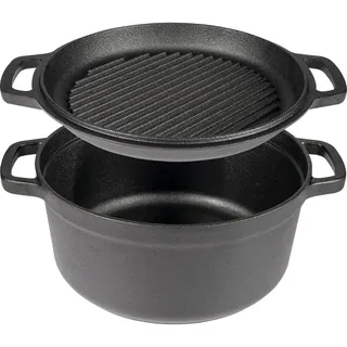 BROWIN Gusseisen Grillpfanne 26 cm