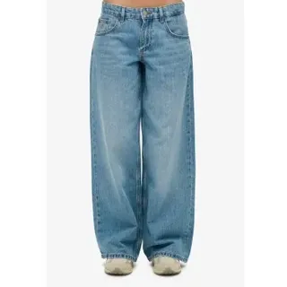 Superdry für Damen. W7011256A Jeans Mid Rise Baggy blau (26/30), Lässig, Baumwolle, Denim