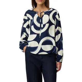 s.Oliver Gemusterte Viskosebluse mit Bindeband