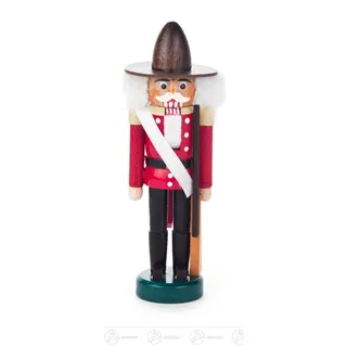 Nussknacker Kanadier rot-schwarz BxHxT 5 cmx13 cmx4 cm NEU Erzgebirge Nu�knacker