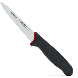 Giesser seit 1776 - Made in Germany - Allzweckmesser 13 cm PrimeLine, schwarz, rostfrei, spülmaschinenfest, scharfes Küchenmesser rutschfest, mittelspitz