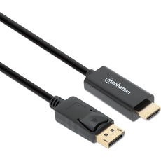 Bild von DisplayPort / HDMI Adapterkabel DisplayPort Stecker, HDMI-A Stecker 1.80m Schwarz