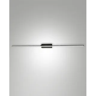 Nala LED-Wandleuchte, 20 W, 2460 lm, Schutzart IP44, 3000 K warmweiß, Gehäuse aus Metall und Methacrylat, Farbe: Schwarz, modernes Design, 109,5 cm - Schwarz