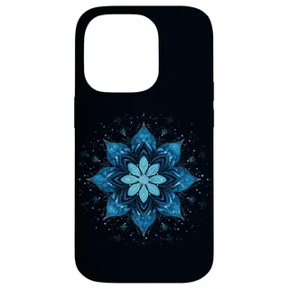 Blaue Schneeflocke Weihnachten Xmas Pyjama Pjs Familie Winter Hülle für iPhone 14 Pro