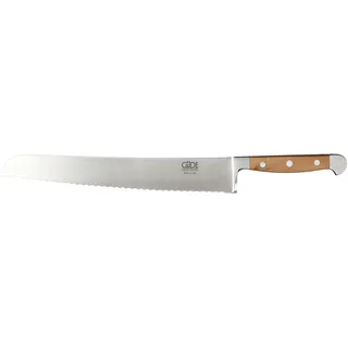 GÜDE Solingen - Brotmesser geschmiedet, 32 cm, Birnenholz, ALPHA BIRNE, Doppelkropf, Handmade Germany