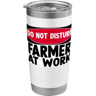 Bauer Bei Der Arbeit Lustiges Landwirt Bauern Doppelwandiger Edelstahl-Thermobecher
