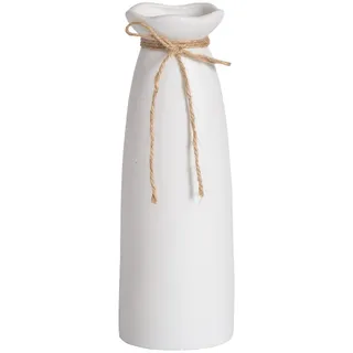 ducige Weiße Keramik-Vase, Blumenvase, getrocknete Blumenvase für Moderne Wohnkultur, geeignet für Foyer, Wohnzimmer, Kamin, Schlafzimmer, Küche, anständiges Geschenk, 21 cm hoch