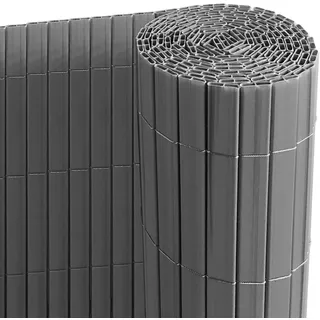 Ribelli® PVC Sichtschutzmatte mit Steg, extra stabil Sichtschutzzaun Sichtschutz Zaun Balkon Windschutz (80 x 400 cm, anthrazit)