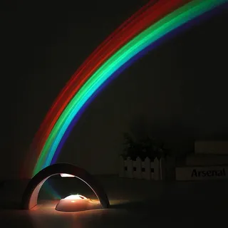 LNGODEHO Buntes LED-Nachtlicht in Regenbogenfarben, USB-Aufladung, romantischer Himmel, Regenbogen-Projektorlampe, Luminaria-Tischlampe, Zuhause, Schlafzimmer, Weihnachtsgeschenke