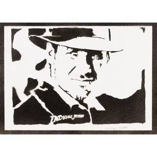 moreno-mata Echtes Handgemachtes Graffiti Indi Jones Filme Aesthetic Poster & Kunstdrucke Bilder Plakat Handmade Deko Wandbilder Wohnzimmer Wanddeko Geschenke für Männer und Frauen
