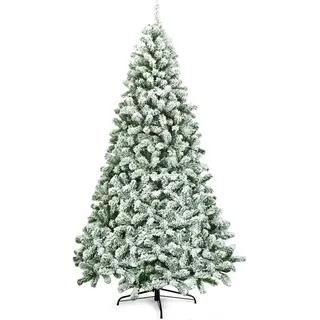 Costway Künstlicher Weihnachtsbaum 225 cm Grün/Weiß