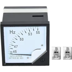 Square Panel Frequenzmesser, Zeigertyp Analog Panel Hertz Meter 45-55Hz AC 380V 1.5 Hohe Genauigkeit