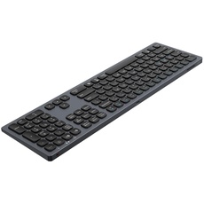 HDWR Tastatur für Computer, kabellose Computertastatur, Gaming Tastatur, Computer, Laptop, Bluetooth, Wireless Keyboard, Aluminium, Silber, Ziffernblock, typerCLAW BC120