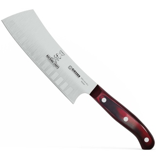 Giesser seit 1776 - Made in Germany - Japanisches Kochmesser 16 cm, Kullenschliff Rocking Chef, PremiumCut Yochobo No 1, Küchenmesser, mikarta, rostfrei, deutsches Grillmesser scharf