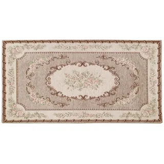 BIANCHERIAWEB Suardi Teppich für Schlafzimmer, Wohnzimmer, Velours, Rückseite rutschfest, Blumenmuster